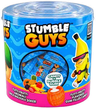 Stumble Guys Gum-Filled Candy product and display box